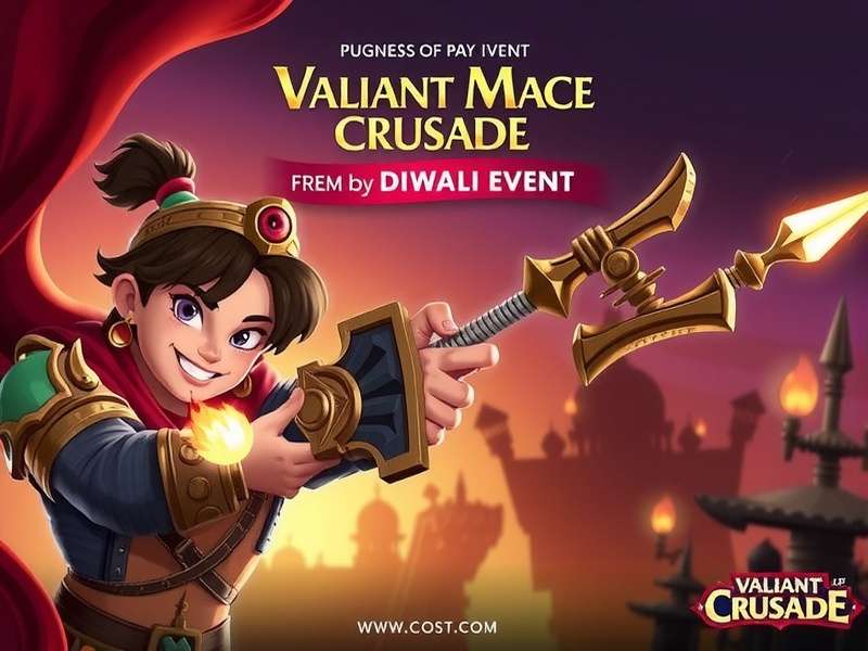 Diwali celebration in the game Valiant Mace Crusade Diwali Event